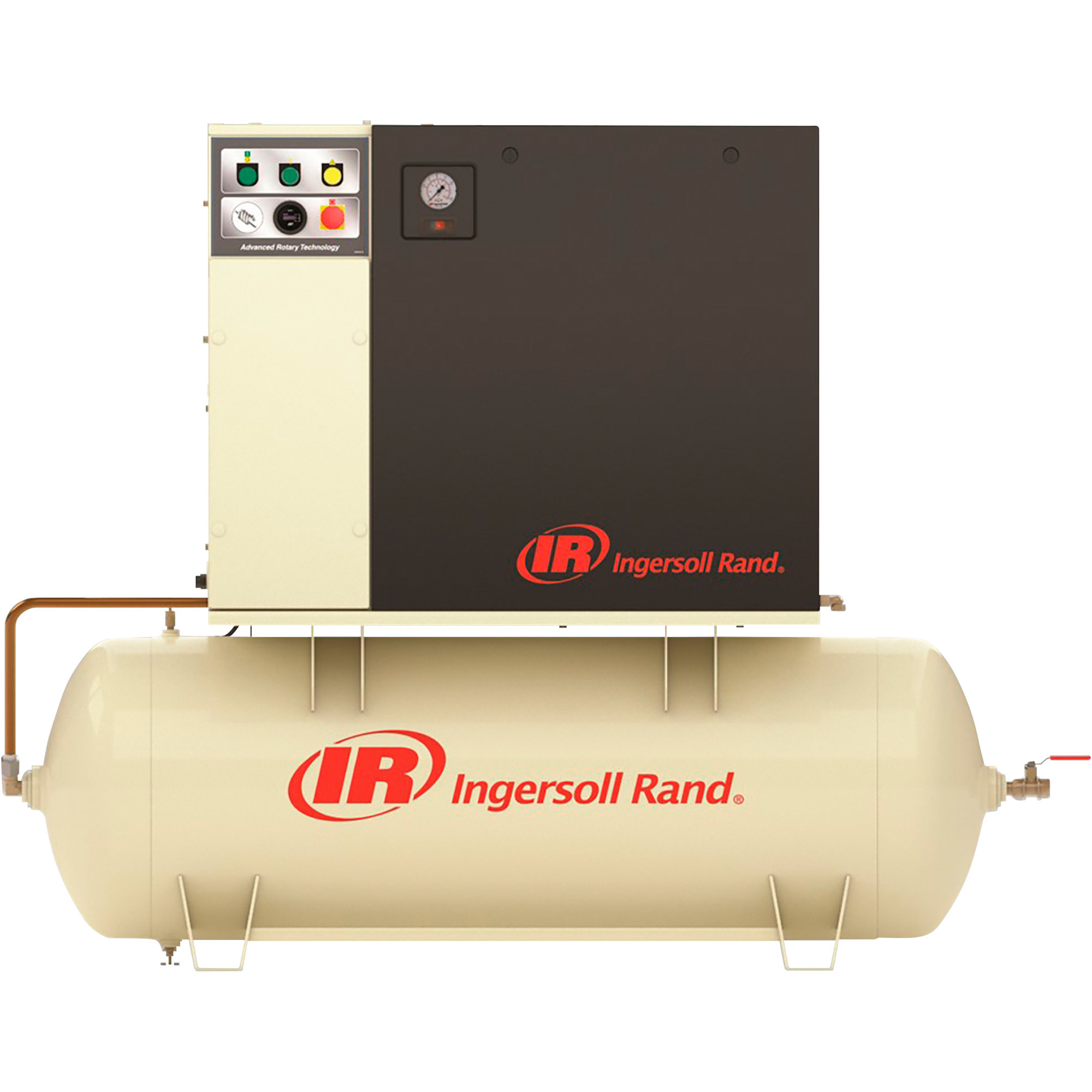 Ingersoll Rand Rotary Screw Air Compressor with Total Air System, 460 Volts, 3 Phase, 15 HP, 55 CFM, 120 Gallon, Model# UP6-15cTAS-125